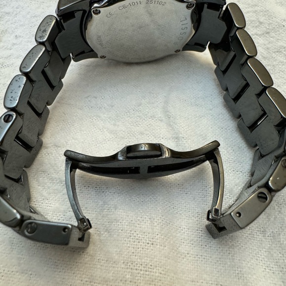 Fossil 40mm Watch Hematite w Crystals - Picture 6 of 7